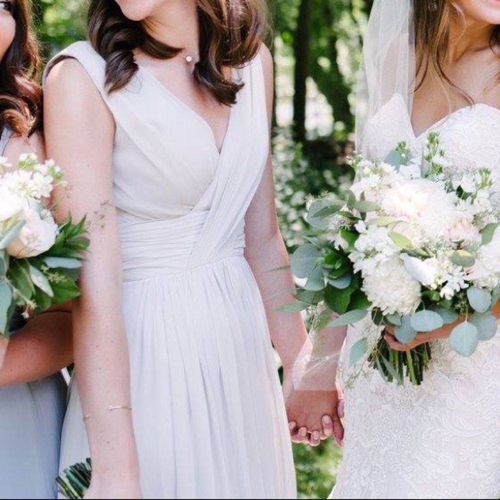 Dessy bridesmaids dress #2894 in Oyster